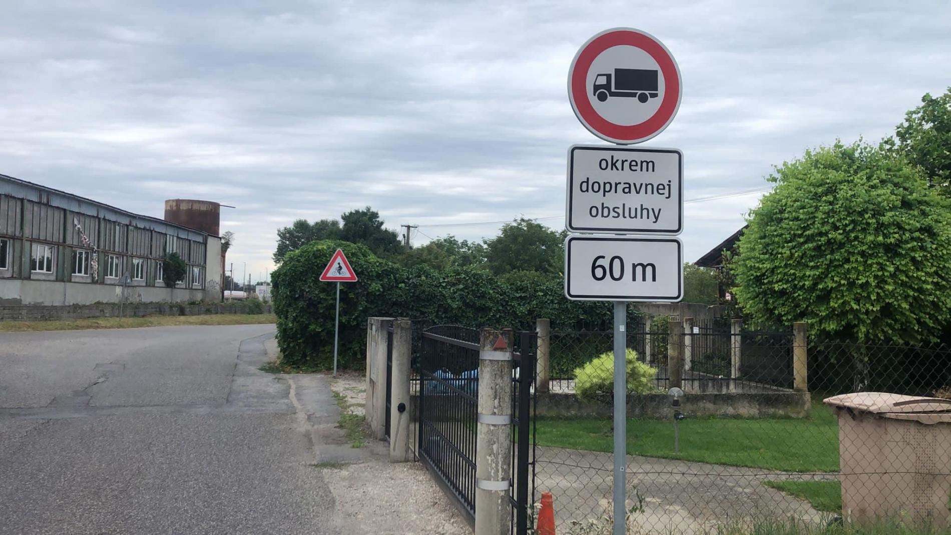 Obmedzenie kamiónovej dopravy na Príjazdnej ulici