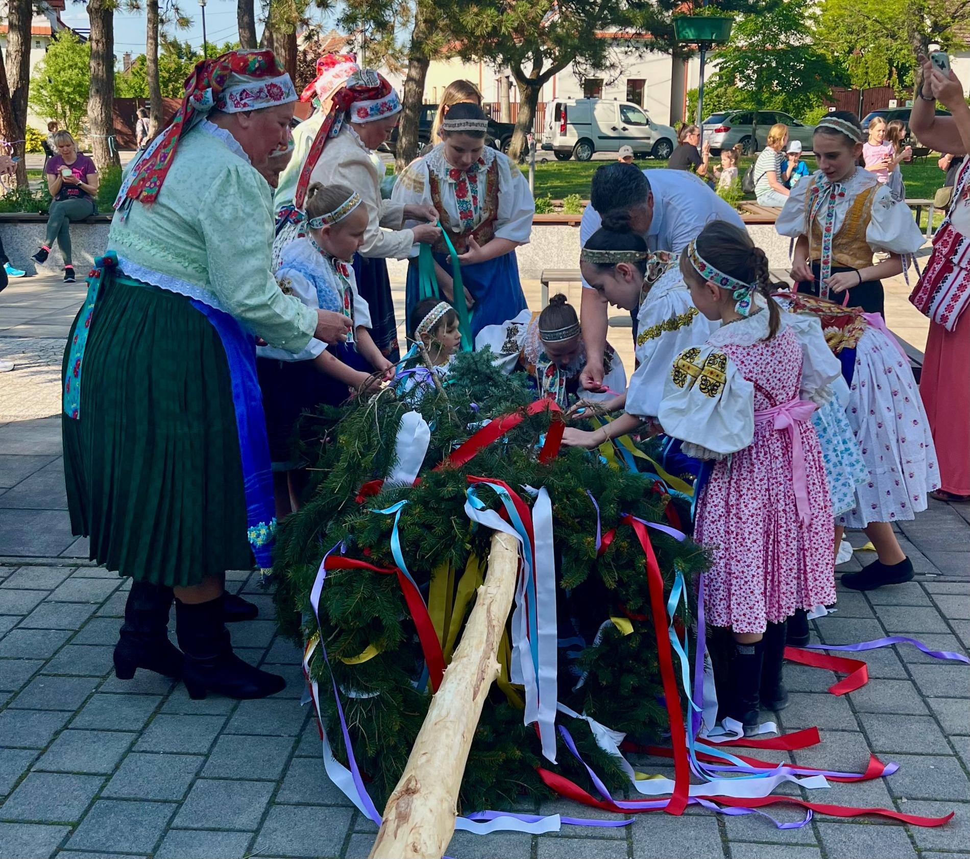 V parku pod lipami znova stojí krásna mája